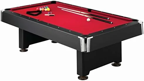 mizerak donovan ii 8 billiard table with 2 cues set of billiard balls triangle brush and 2 chalk